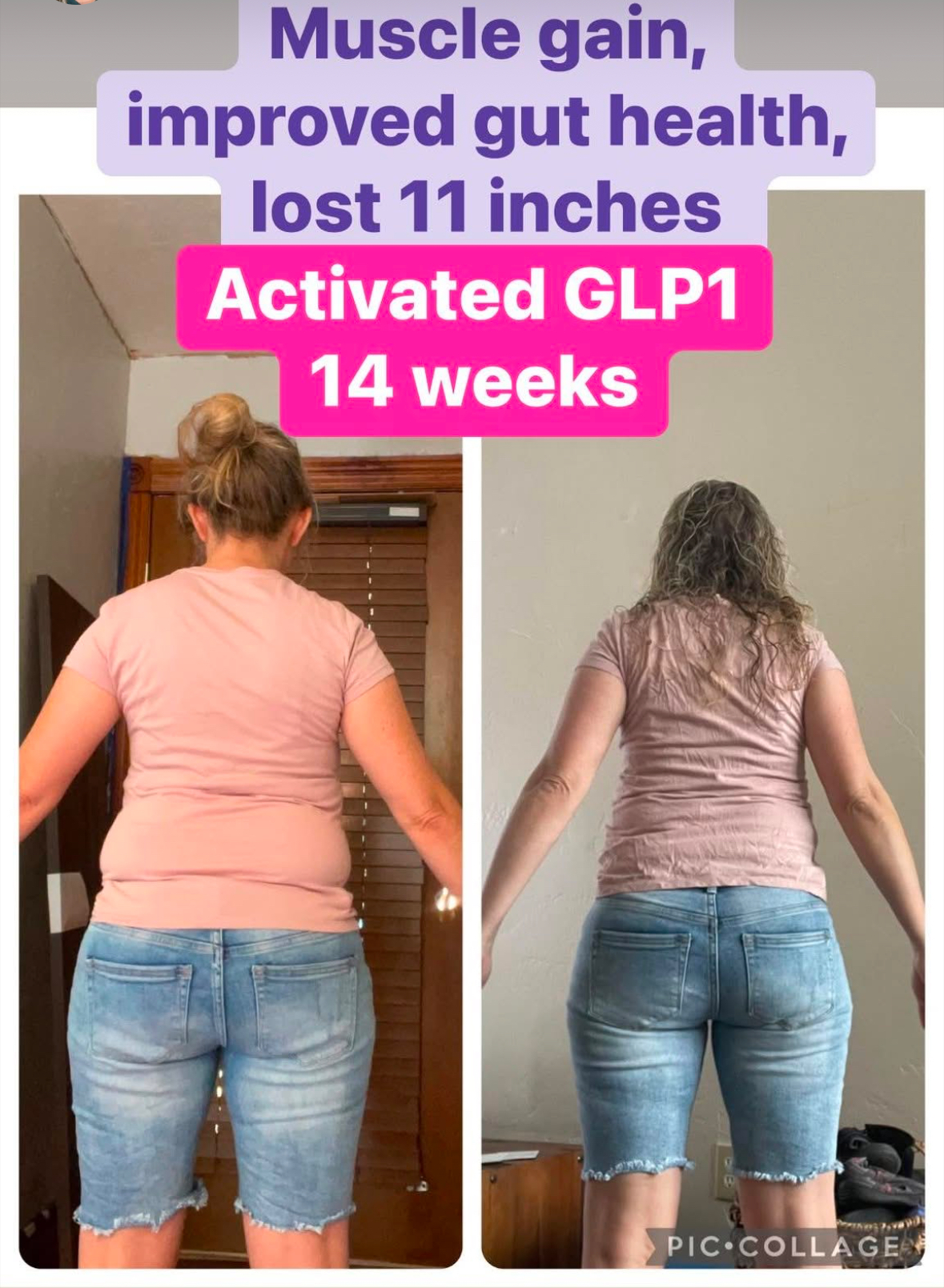 Back-view muscle and inch-loss transformation over 14 weeks