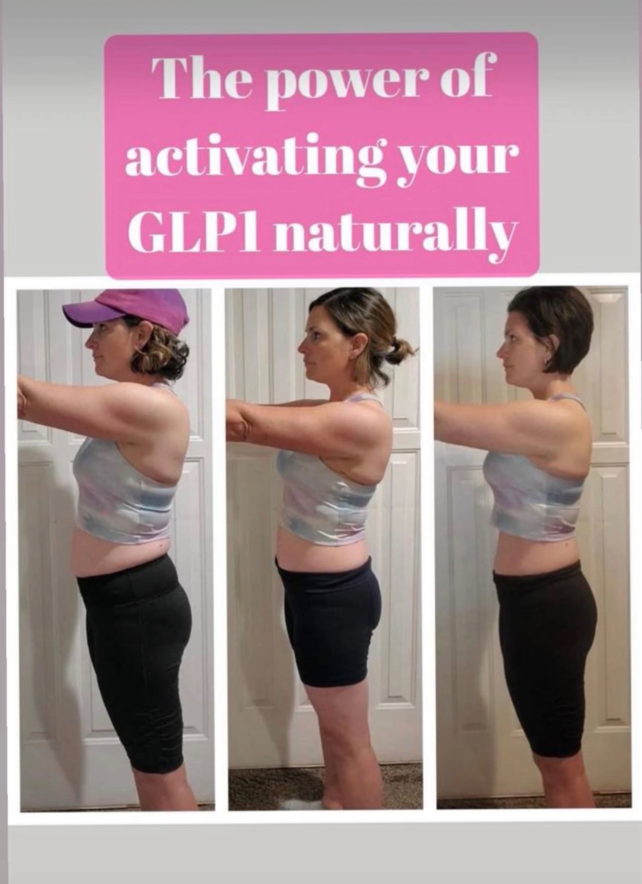 Side profile 3-stage transformation from activating GLP-1 naturally